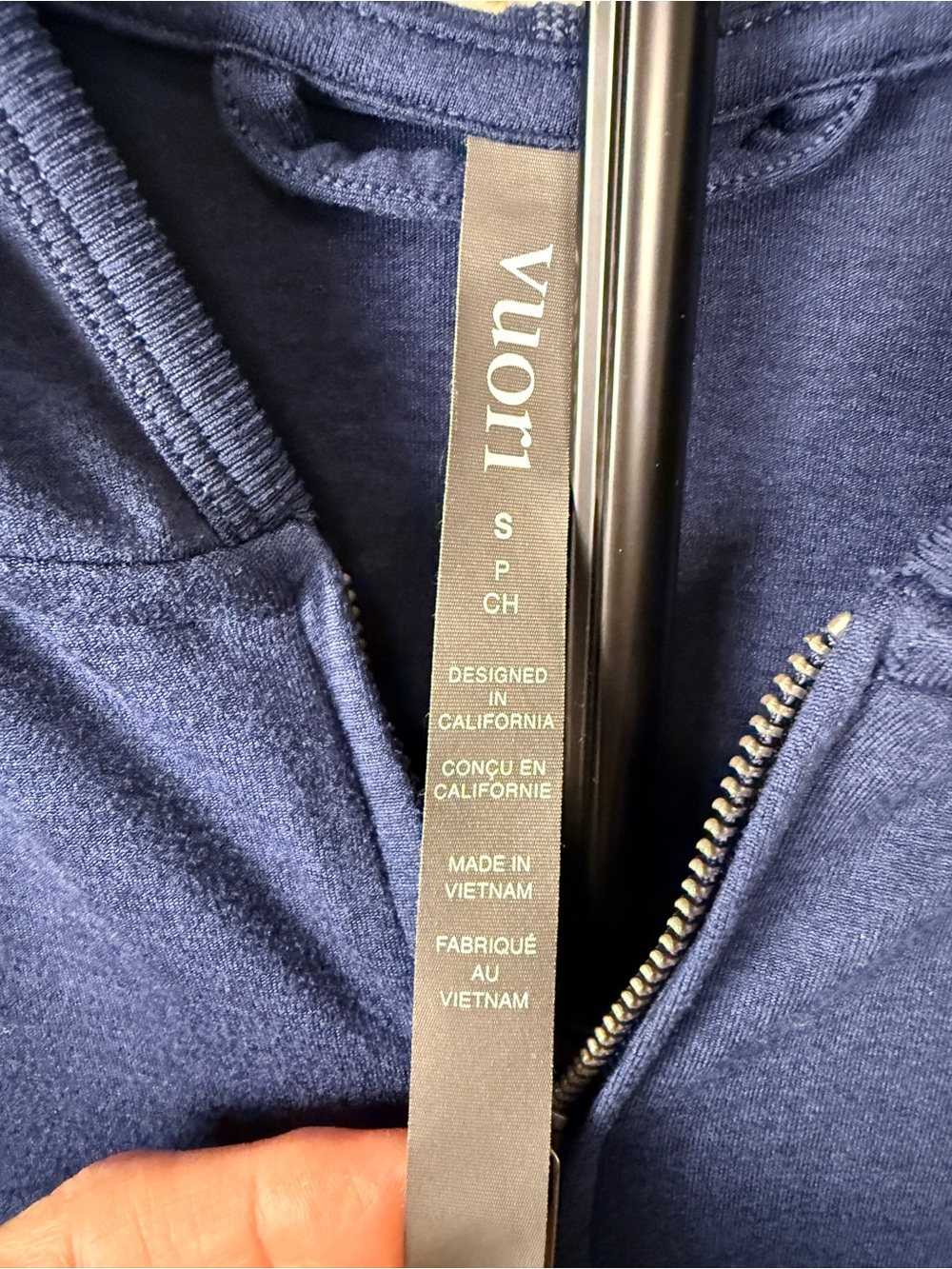 #221 Vuori Modern Full Zip Hoodie Blue Coast Heather Size Small - Picture 3 of 7